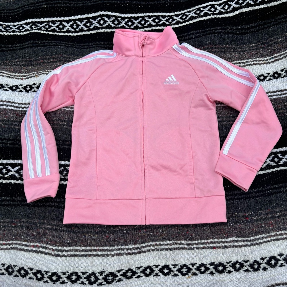 ADIDAS BALLET PINK TRACK JACKET GIRLS SIZE 5
